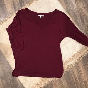 Maroon V Neck